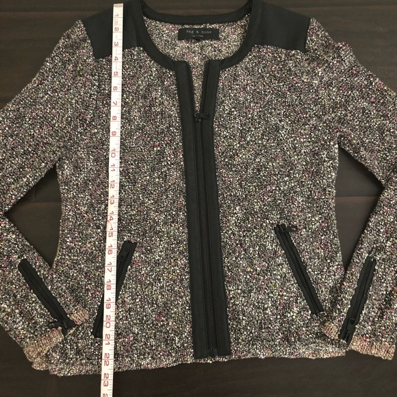 Rag & Bone Lory Tweed Zip Moto Jacket – Size Medium (Designer) - Picture 13 of 16